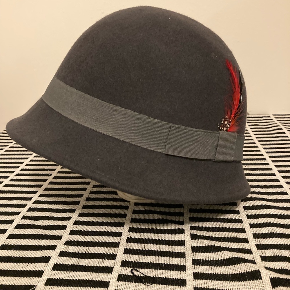 100% Wool Cloche Hat Roaring 20s Chic